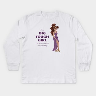 I'm a Big Tough Girl Kids Long Sleeve T-Shirt